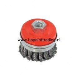 BLOSTM Twist Knoop Draad Borstel Set 4 STKS - Haakse Slijper Draad Borstel Set voor Verf & Roest Verwijderen, Lasreiniging, Past Op Elke 115mm Haakse