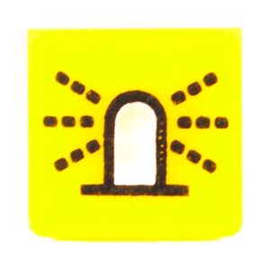 Symbool Zwaailicht Geel/Zwart