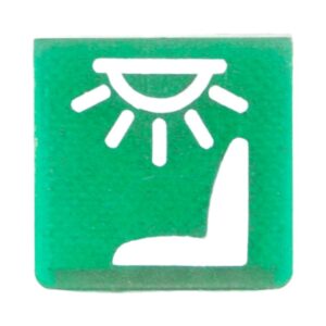 Symbool Bestuurdersstoelverlichting Groen